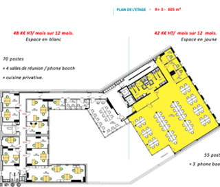 Espace indépendant 618 m² 125 postes Location bureau Rue de Londres Paris 75009 - photo 1